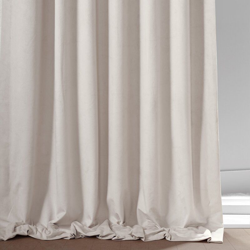 Olivia Signature Velvet Curtains, Blackout Curtains for Living Room Large Window Single Panel thumbnail 4