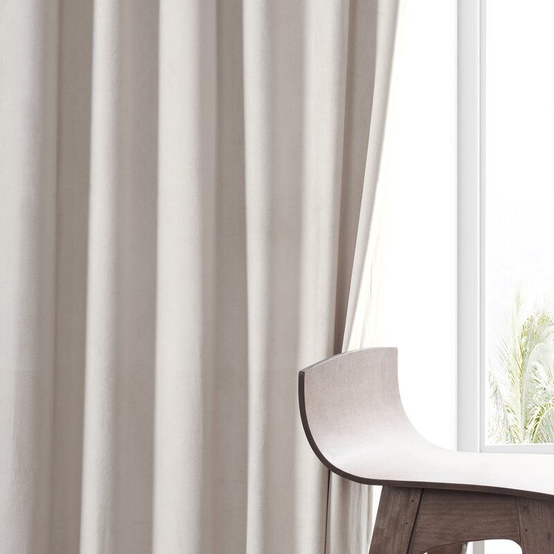 Olivia Signature Velvet Curtains, Blackout Curtains for Living Room Large Window Single Panel thumbnail 5