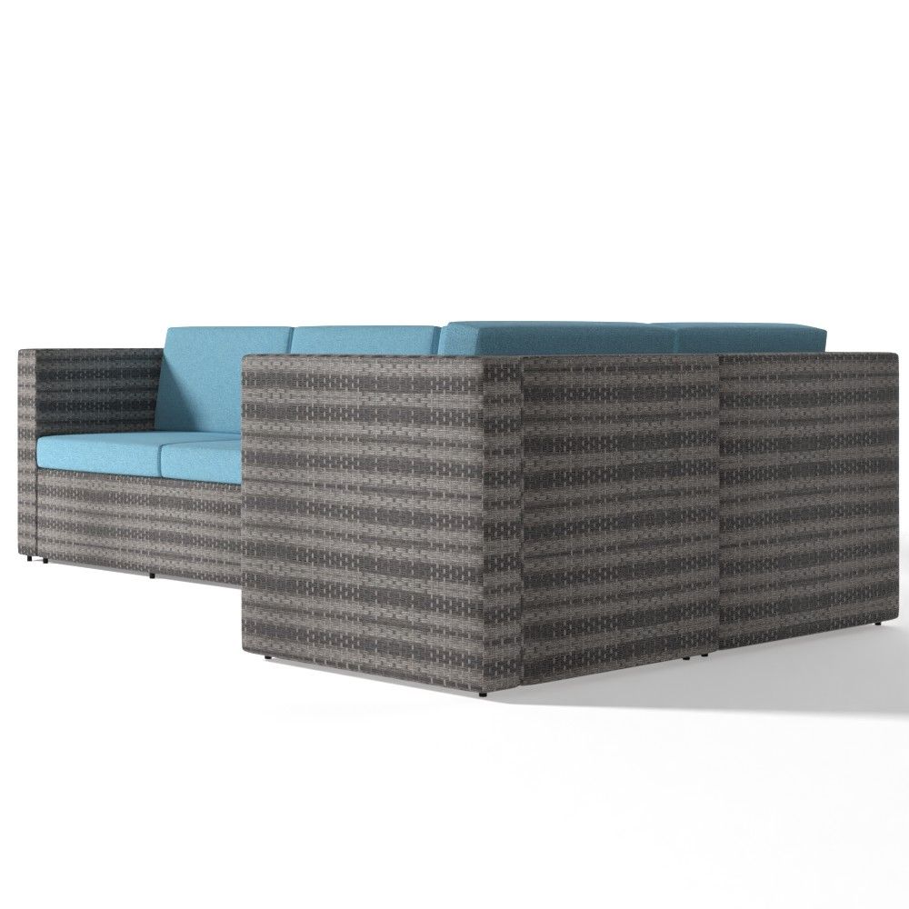 Engelhardt Wicker Rattan 10 Person Seating Group with Cushions Set of 2 thumbnail 3