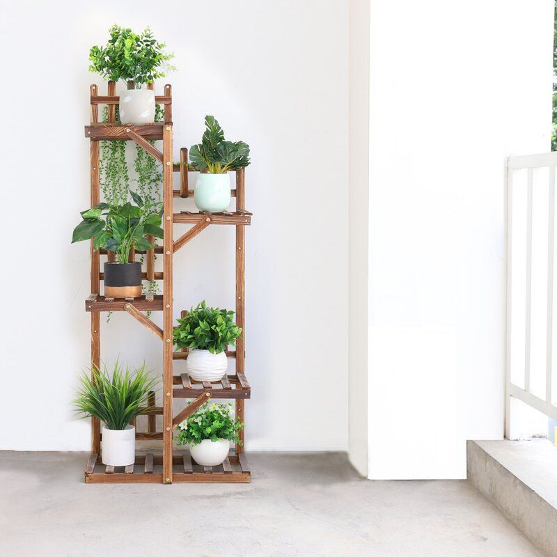 Braesen Rectangular Multi Tiered Solid Wood Plant Stand thumbnail 2