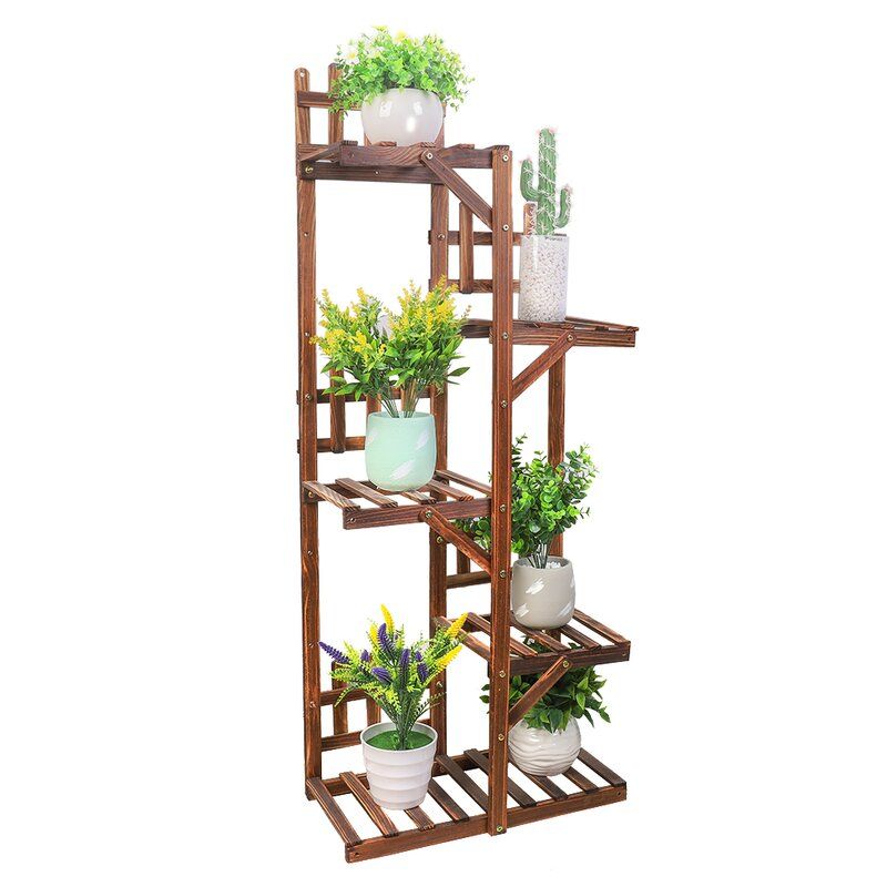 Braesen Rectangular Multi Tiered Solid Wood Plant Stand thumbnail 3