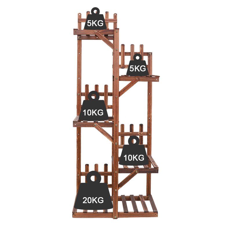 Braesen Rectangular Multi Tiered Solid Wood Plant Stand thumbnail 5