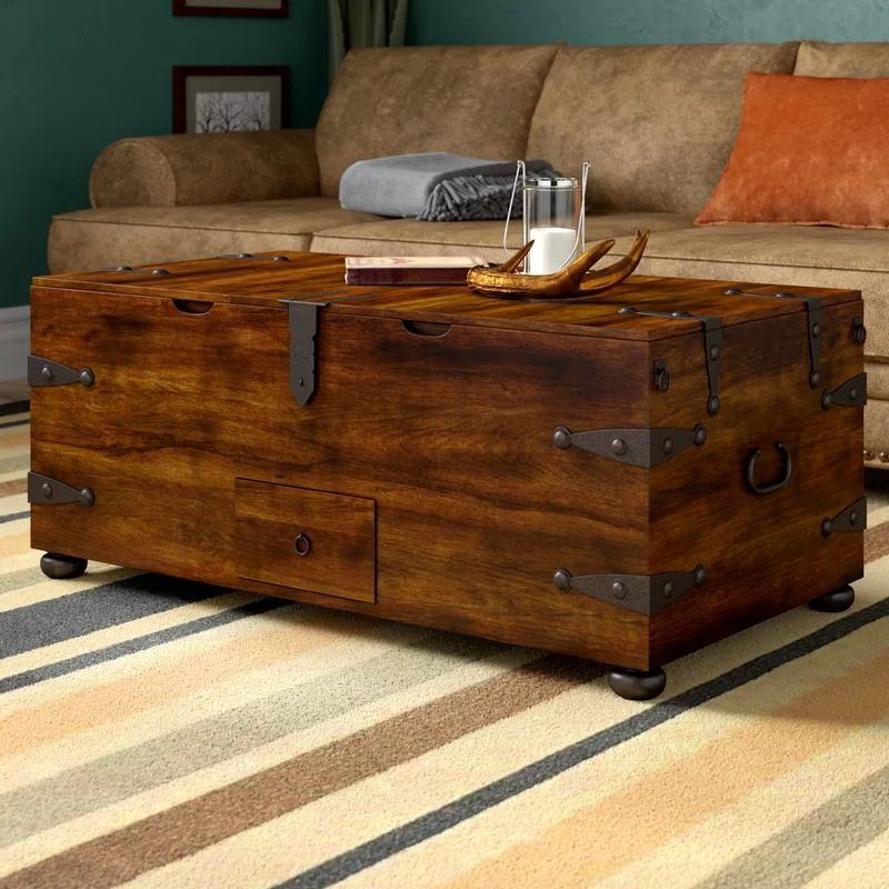 Castrejon Solid Wood Lift Top Coffee Table with Storage thumbnail 2