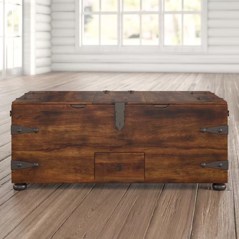Castrejon Solid Wood Lift Top Coffee Table with Storage thumbnail 3