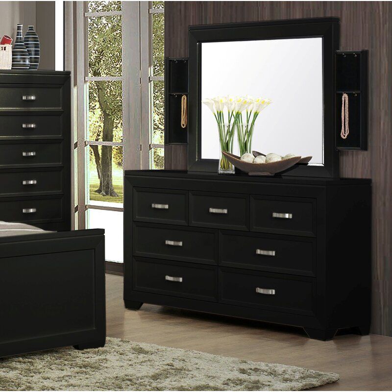 Ellington Circle 7 Drawer Dresser with Mirror thumbnail 2