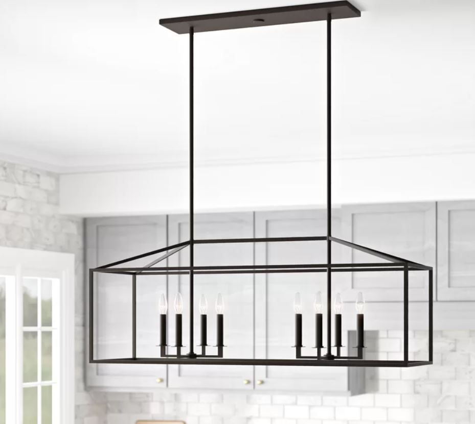 Ellis 8 Light Kitchen Island Rectangle Pendant thumbnail 4