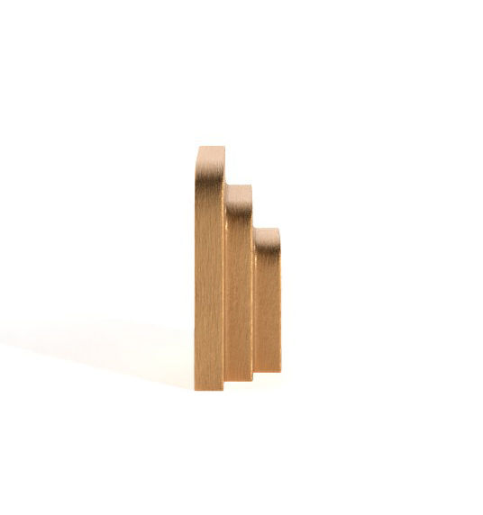 Polished Brass Stepped Bookends Set of 2 thumbnail 3