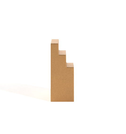 Polished Brass Stepped Bookends Set of 2 thumbnail 3