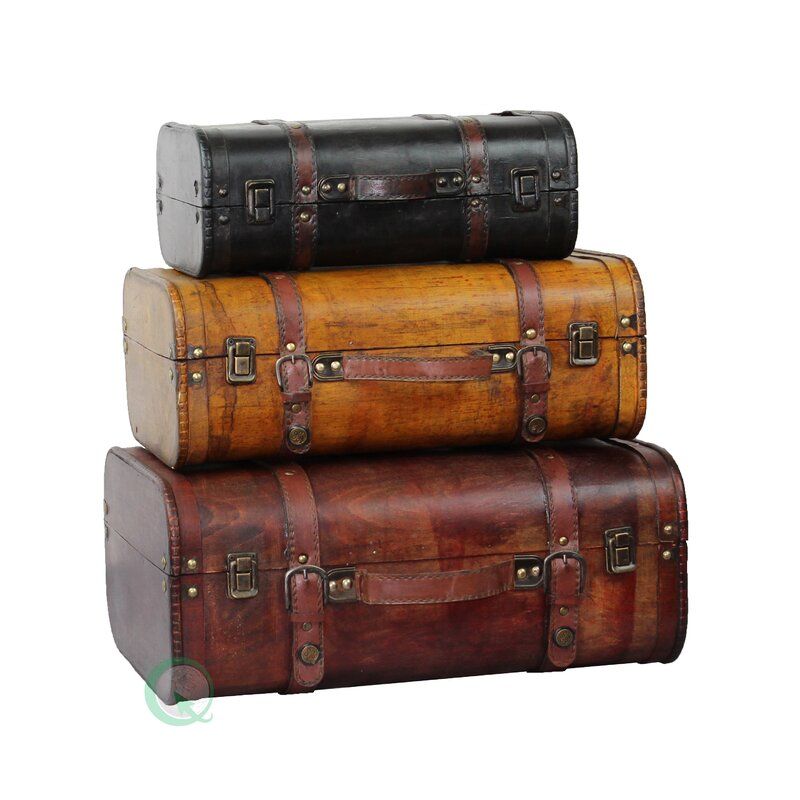 Freel 3 Piece Suitcase Trunk Set of 3 thumbnail 3