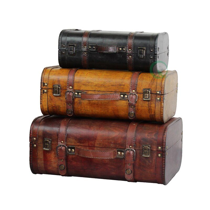 Freel 3 Piece Suitcase Trunk Set of 3 thumbnail 2