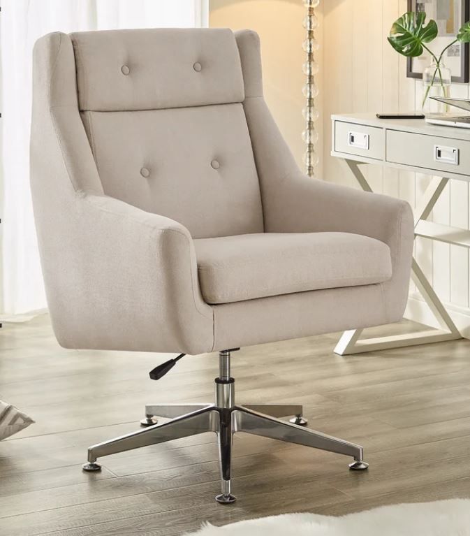 Ternes Tufted Velvet Swivel Armchair thumbnail 2