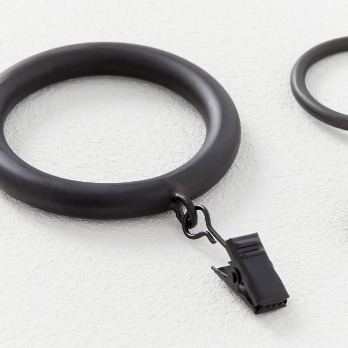 Round Metal Curtain Rings Set Of 7  thumbnail 2