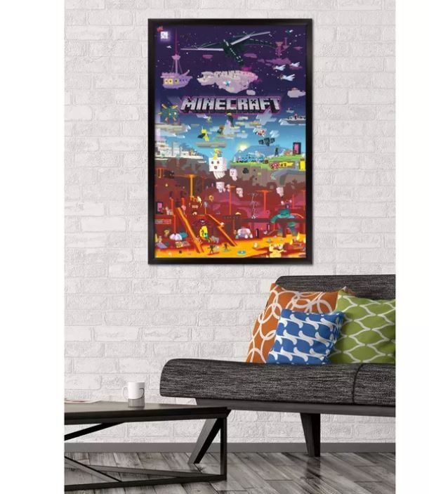 Minecraft World Beyond Framed Poster Trends International thumbnail 2