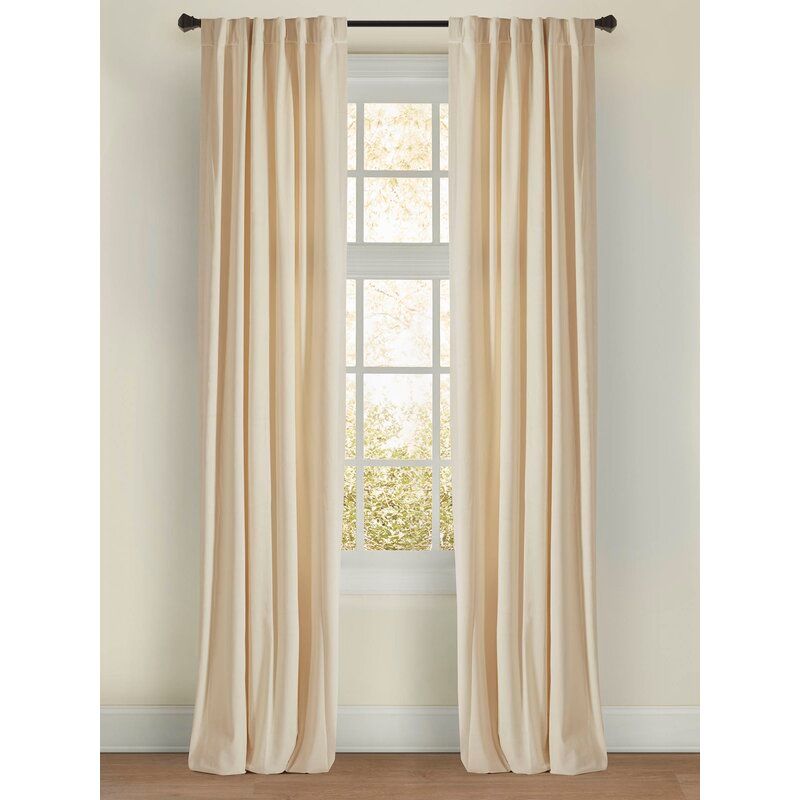 Camden Solid Color Room Darkening Thermal Rod Pocket Single Curtain Panel thumbnail 2