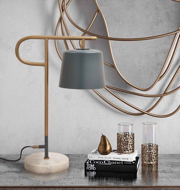 Tower Marble Base Table Lamp thumbnail 4