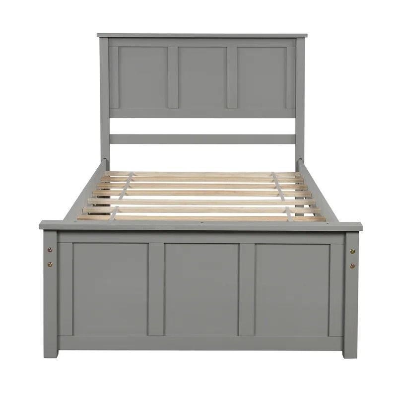 Berenger Twin Solid Wood Low Profile Storage Platform Bed Twin thumbnail 3