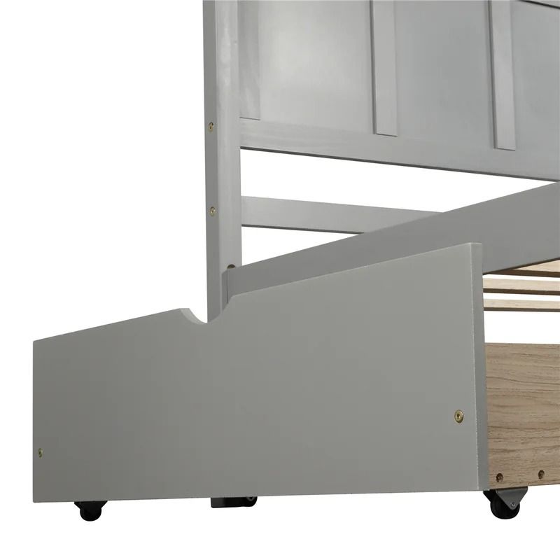 Berenger Twin Solid Wood Low Profile Storage Platform Bed Twin thumbnail 7