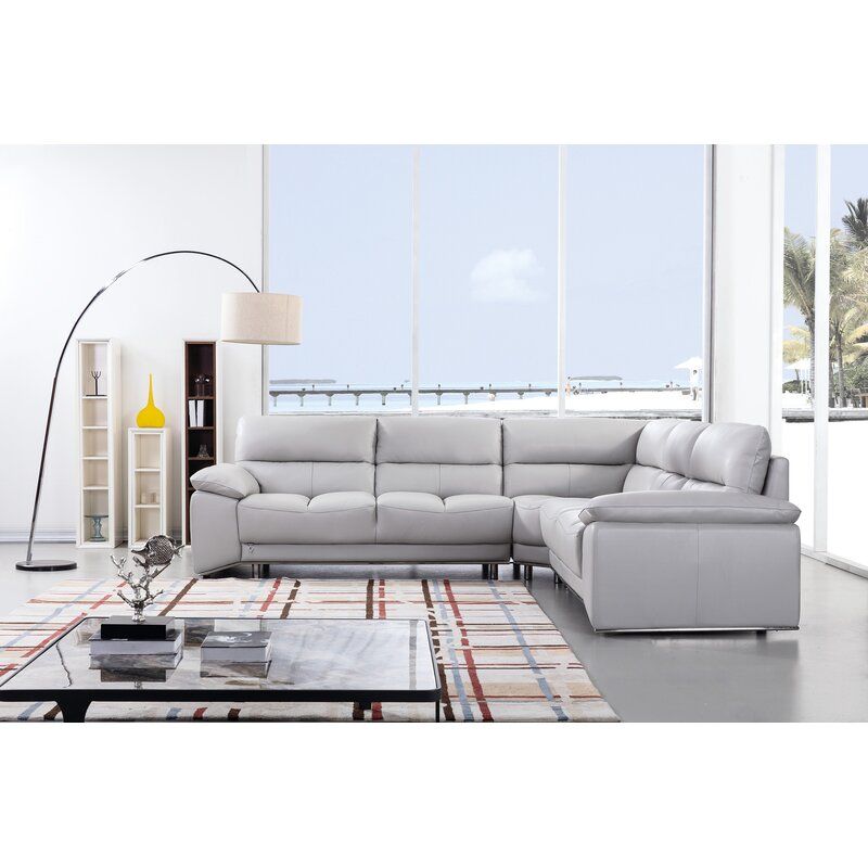 Argenziano Genuine Leather Symmetrical Modular Corner Sectional thumbnail 2