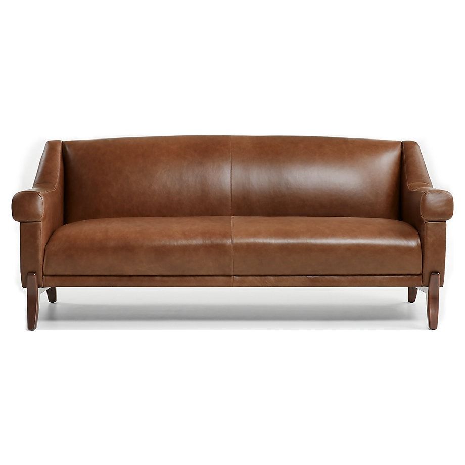 Jesper Small Space Mid Century Leather Sofa thumbnail 2