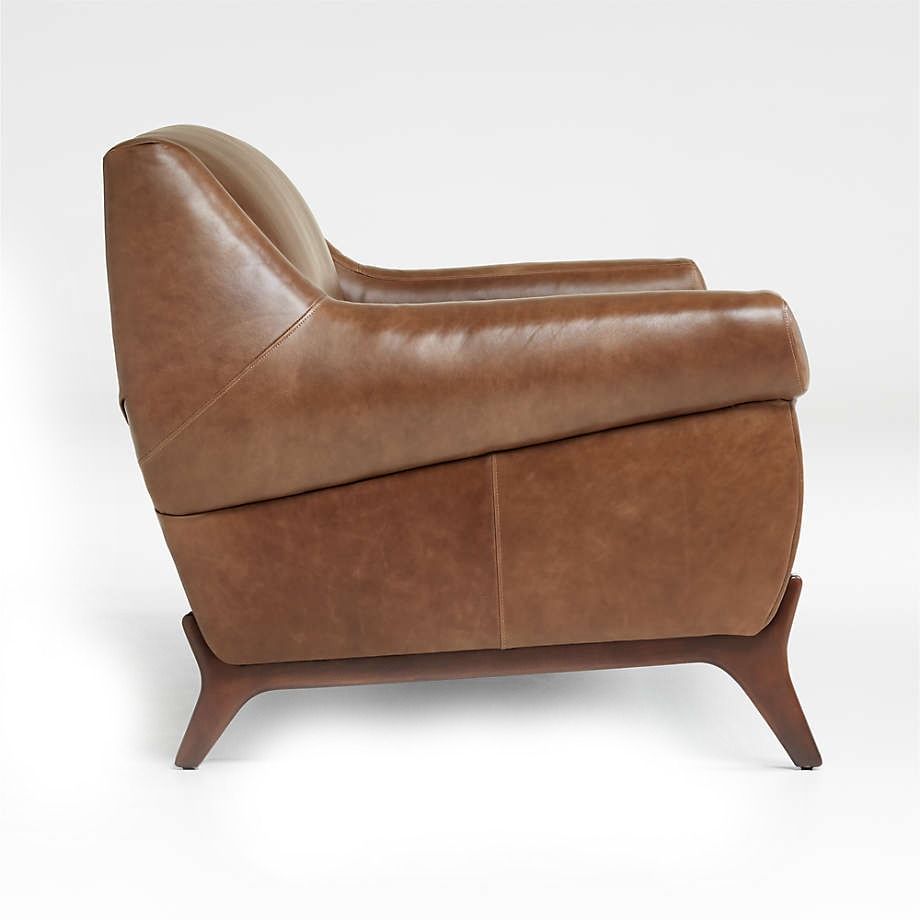 Jesper Small Space Mid Century Leather Sofa thumbnail 3