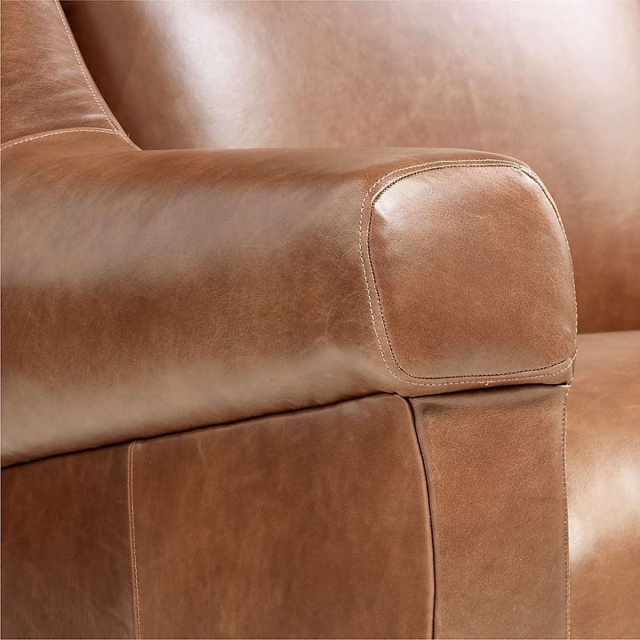 Jesper Small Space Mid Century Leather Sofa thumbnail 4