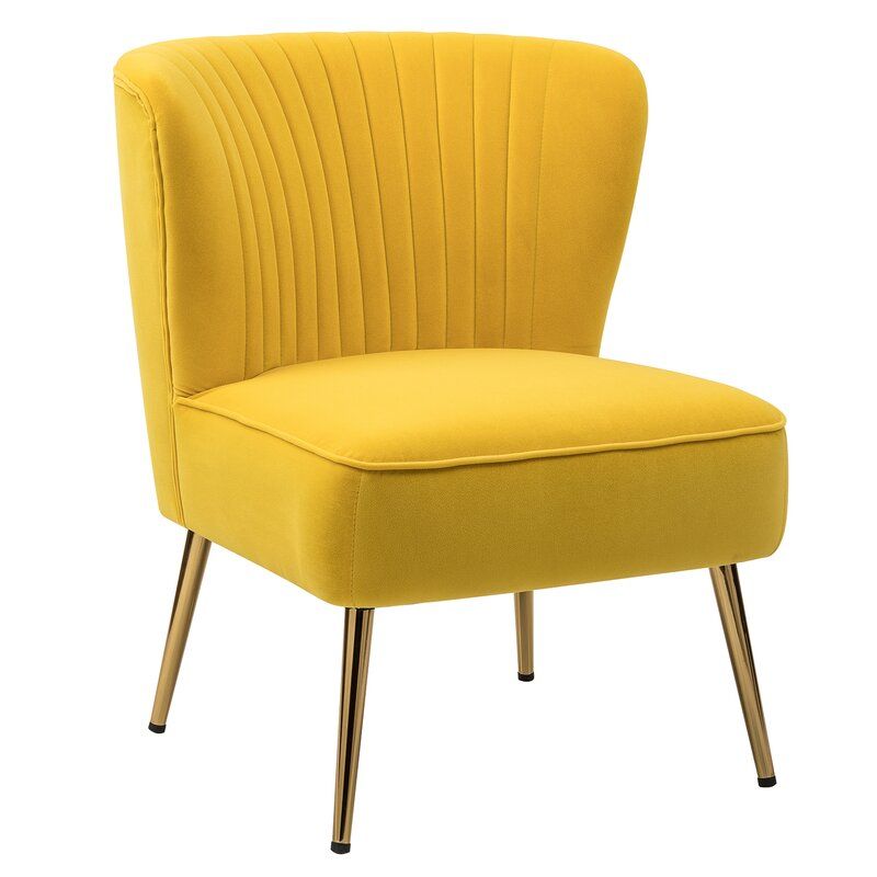 Lisette Wide Tufted Velvet Side Chair thumbnail 2