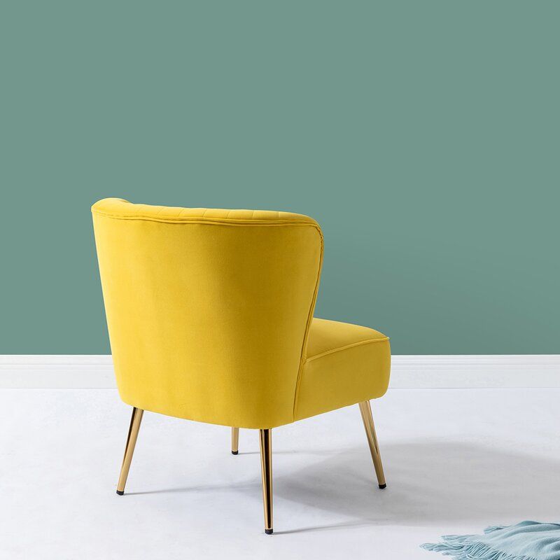 Lisette Wide Tufted Velvet Side Chair thumbnail 3