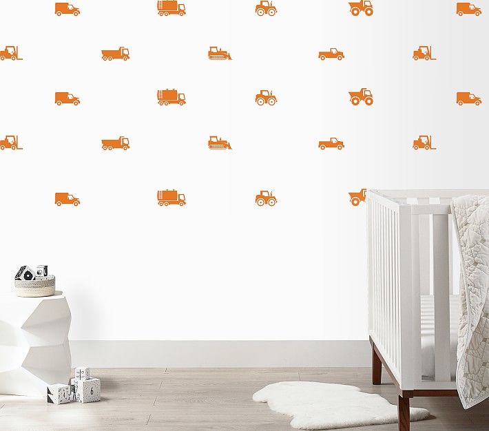 Urbanwalls Trucks and Diggers Wall Decal Orange thumbnail 2