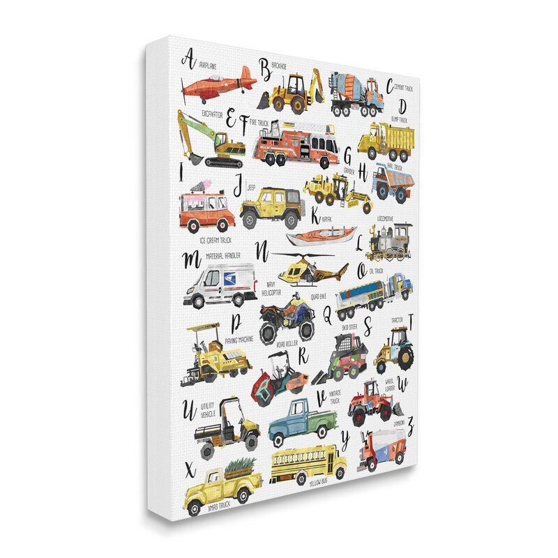 ABCs Of Motor Vehicles Kids Alphabet Chart Unframed thumbnail 3