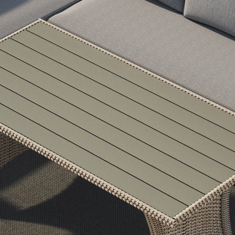 Wicker/Rattan 6 - Person Seating Group with Cushions thumbnail 5