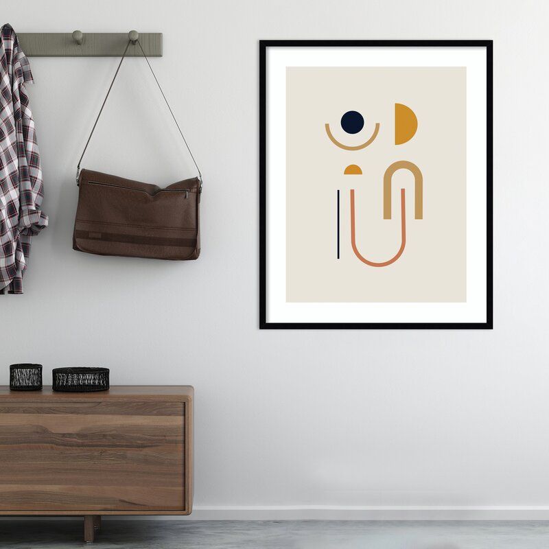Sunrise Golden Retro Geometric Abstract Framed  thumbnail 2