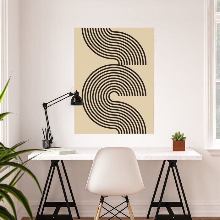 Abstract Minimalist Geometrical Neutral Earthy Tones Poster thumbnail 2