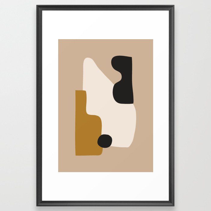 abstract minimal Framed Art Print With Frame 24" x 36" thumbnail 2