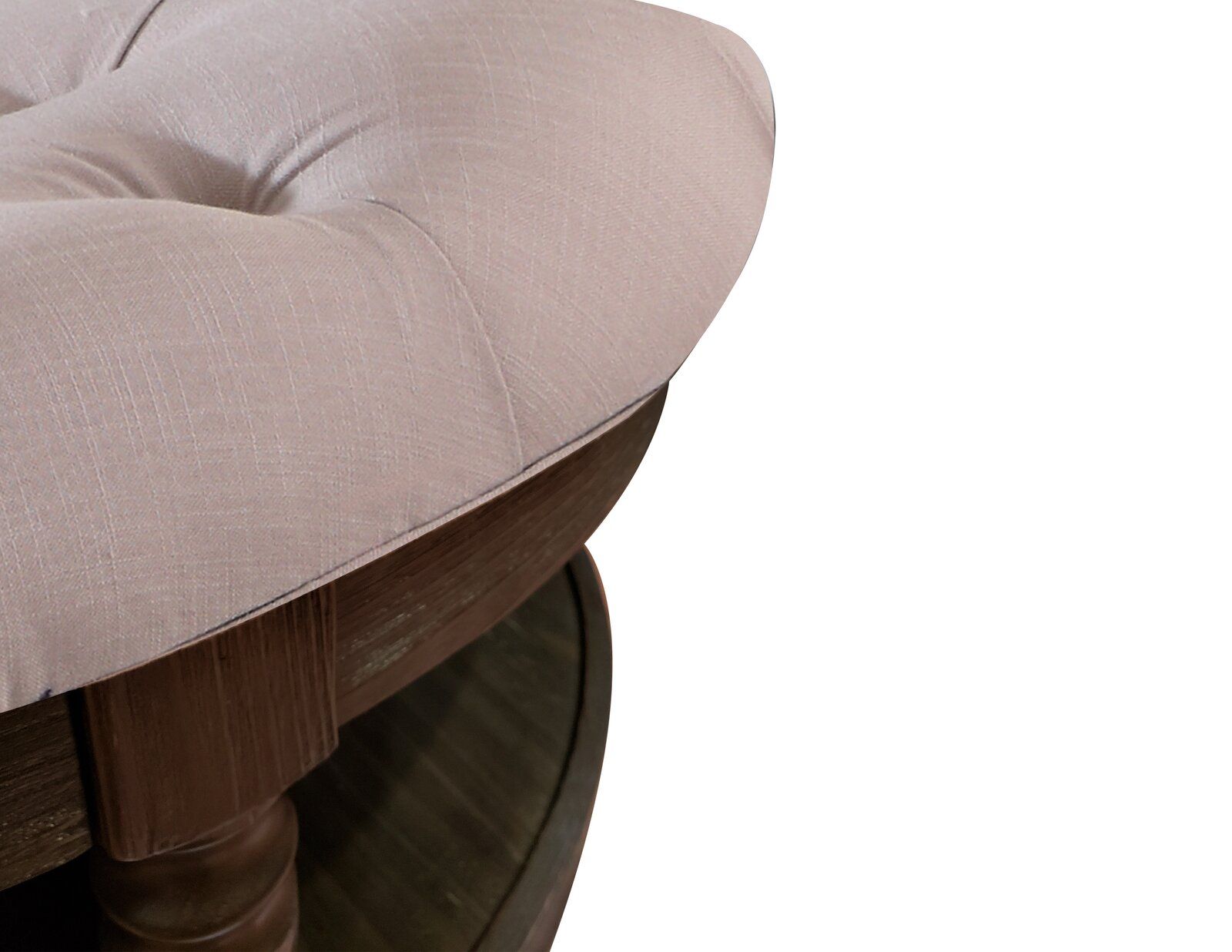Kaufmann 40 Wide Tufted Round Cocktail Ottoman with Storage  thumbnail 3