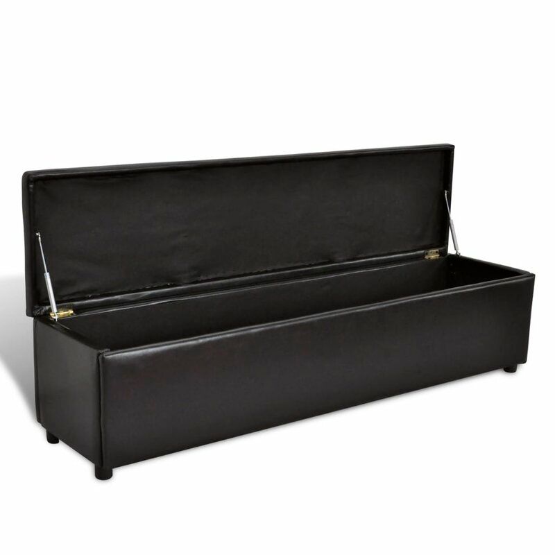 Tarbes Upholstered Flip Top Storage Bench thumbnail 2