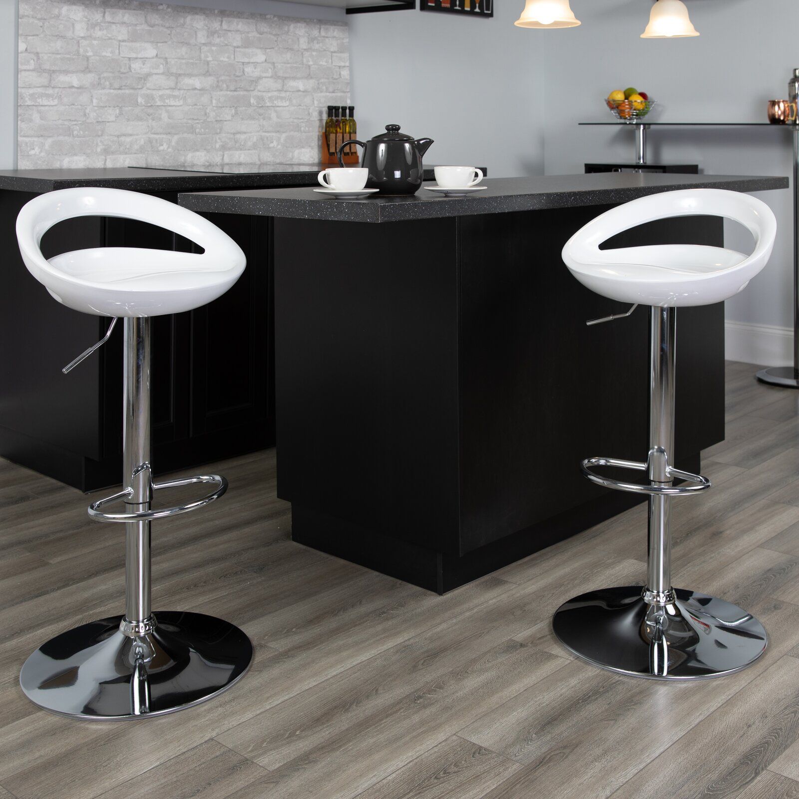 Claudine Swivel Adjustable Height Bar Stool thumbnail 5