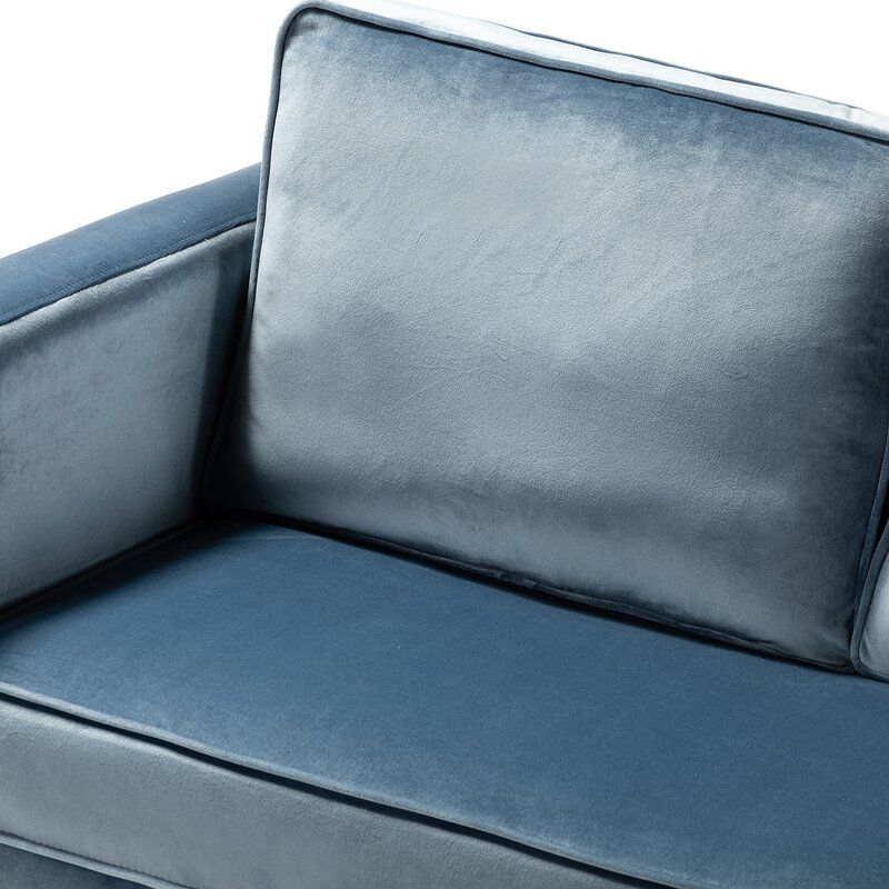 Adalynn 51 Velvet Square Arm Loveseat with Reversible Cushions thumbnail 3