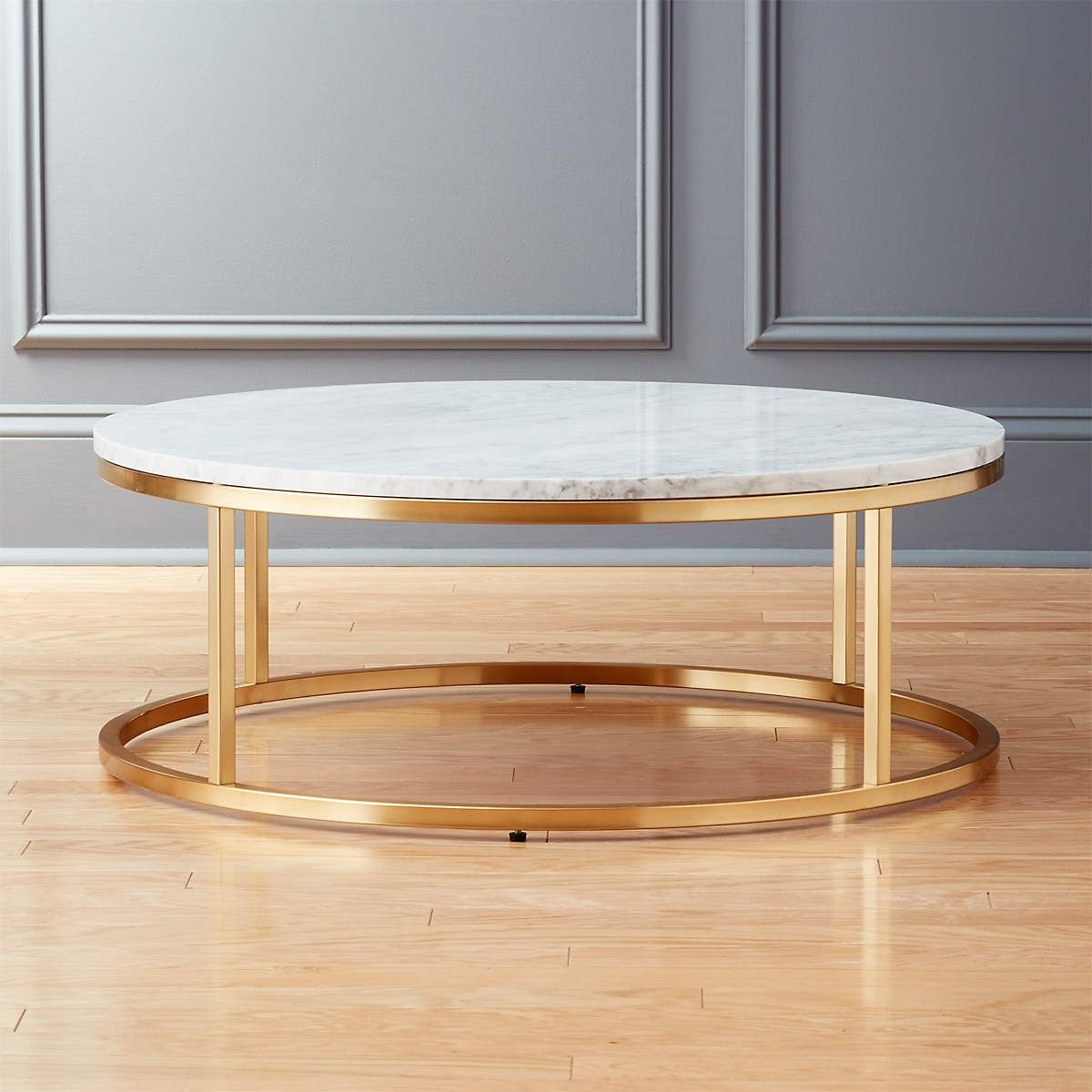 Smart Round Marble Brass Coffee Table thumbnail 2