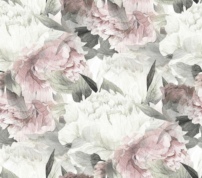 Anewall Blush Floral Temporary Wallpaper thumbnail 3