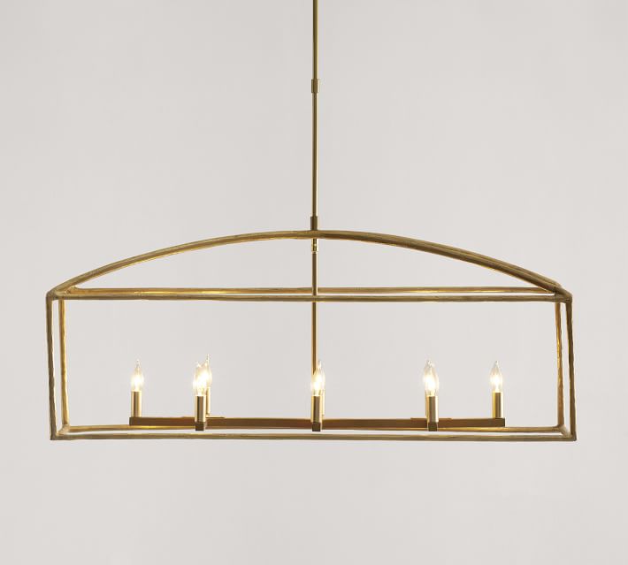 Fallon Forged-Iron Linear Chandelier (46") thumbnail 2