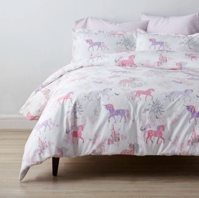 Company Kids Prancing Unicorn Organic Cotton Percale Sham thumbnail 3