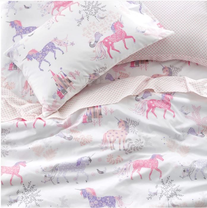 Company Kids Prancing Unicorn Organic Cotton Percale Sham thumbnail 5
