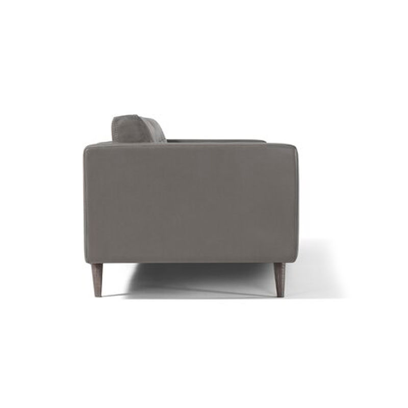 Burdett 67 Genuine Leather Tuxedo Arm Loveseat thumbnail 3