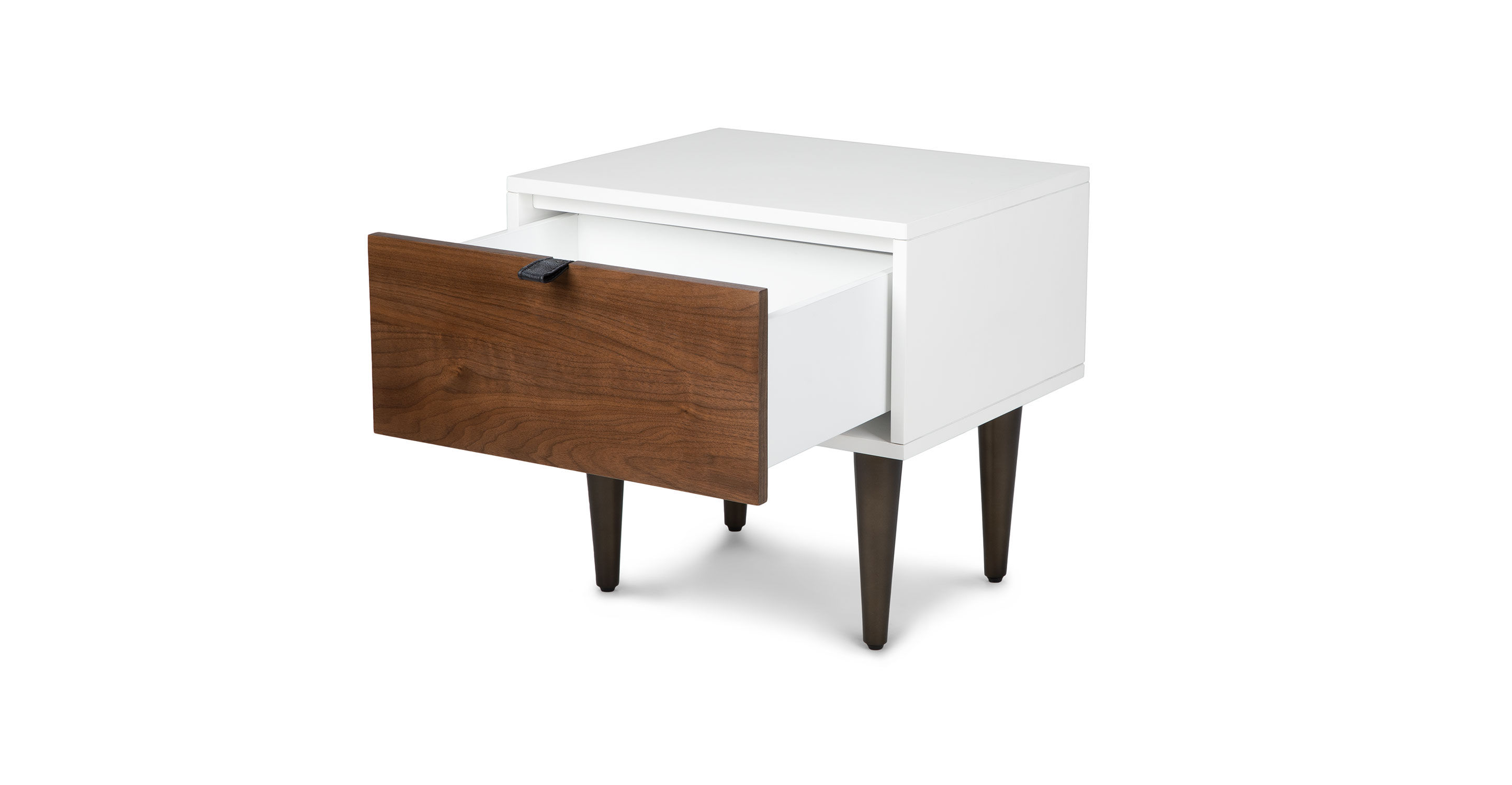 Envelo White / Walnut 1 Drawer Nightstand thumbnail 5