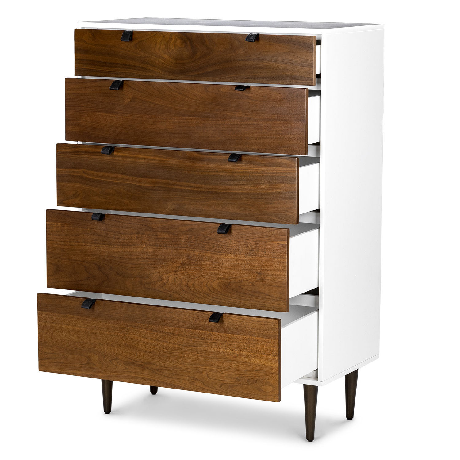 Envelo White / Walnut 5 Drawer Dresser thumbnail 5
