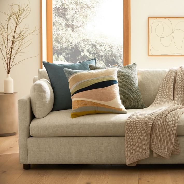 Crewel Rising Tide Pillow Cover no insert thumbnail 2