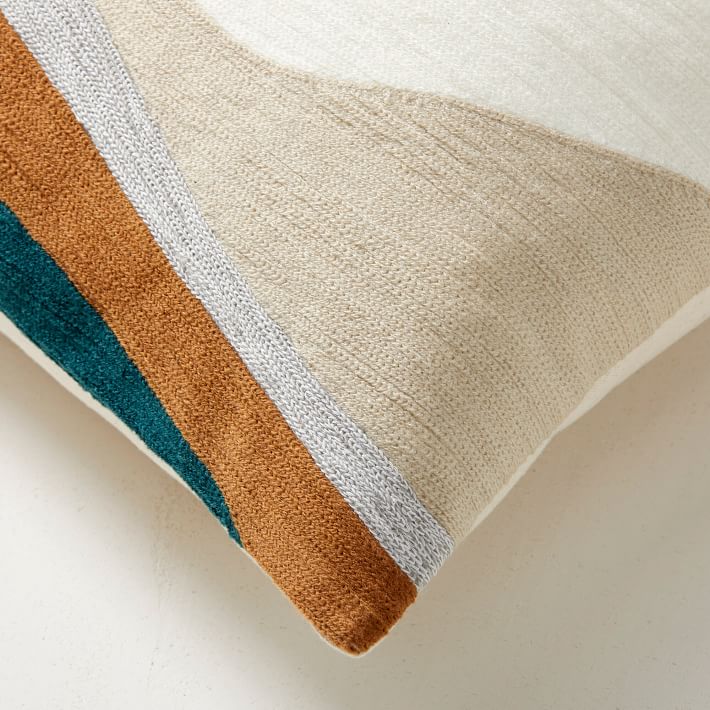 Crewel Rising Tide Pillow Cover no insert thumbnail 6