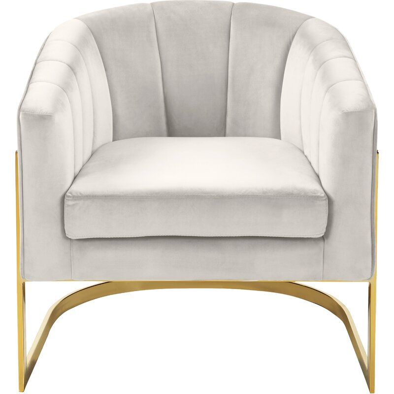 Barnicle Velvet Barrel Chair thumbnail 3