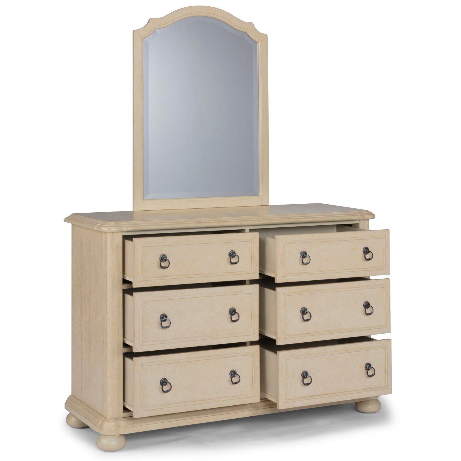Mclin 6 Drawer Double Dresser with Mirror thumbnail 2