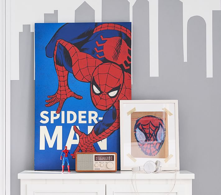 Marvel Super Heroes Glow In the Dark Art Spiderman Unframed thumbnail 2
